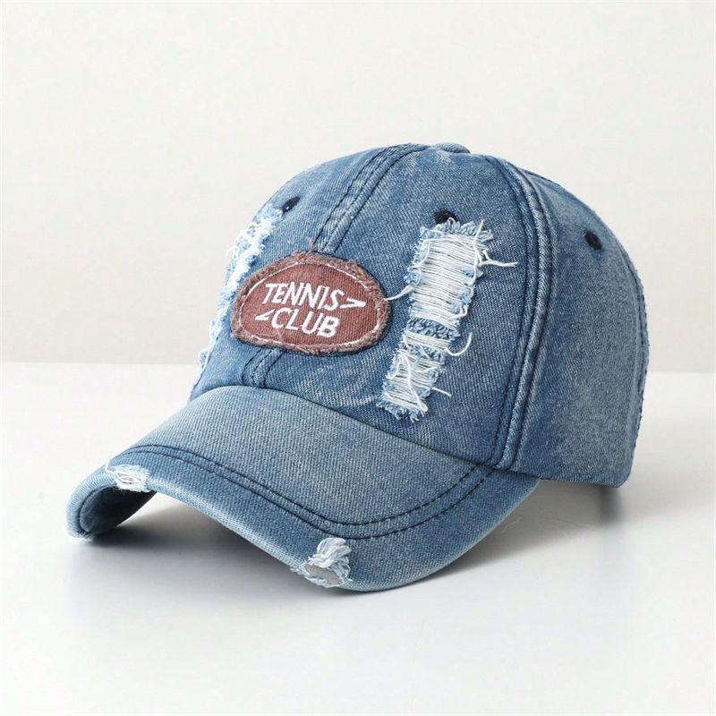 Recién llegados, nueva marca, gorra de béisbol de mezclilla lavada bordada MY para hombres, gorras de papá Y2k vintage negras de alta calidad, gorras para hombre_voghion.com