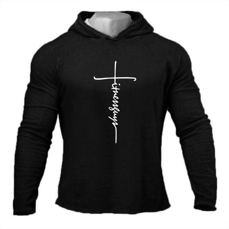 Schweißableitende Sport-Kapuzenpulloverjacke für Herren aus Baumwolle_voghion.com