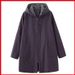 Trench da donna taglie forti, giacca a vento casual di media lunghezza con cappuccio, giacca in poliestere elegante e comoda per donne formose_voghion.com