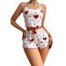 Women's Sleepwears Home Clothes Love Print Suspender Shorts Casual Pit Stripes Can Be Worn Outside_voghion.com