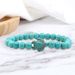 Beads Bracelet Sea Turtle Beaded Elastic Rope Adjustable Boho Decoration Valentines Day Gift Women Men 8mm Natural Stone_voghion.com