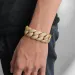 22mm Hip Hop 5A Cubic Zircon Tennis Bracelets Real Gold Plated Bracelet Cuban K Men Jewelry_voghion.com