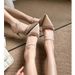 Plus Size Women's 41 To 42 Wide Fat Feet Summer New French Style Purple High Heels Pointed Shoes Closed Toe Mules_voghion.com
