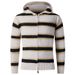 Men's Clothing Thick Knit Sweater Hoodie With Striped Color Block Design - Warm Winter Pullover (White Stripe, Black Stripe, Blue Stripe)_voghion.com