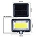 100 W COB + 56 LED Solar-Wandleuchte mit Bewegungsmelder – Abnehmbare Sicherheitsleuchte für den Außenbereich für Garten, Garage und Gehwege (wasserdichte Weitwinkelbeleuchtung)_voghion.com