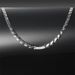 Simple And Fashionable Double Row Inlaid Diamond Titanium Magnetic Therapy Stainless Steel Necklace_voghion.com