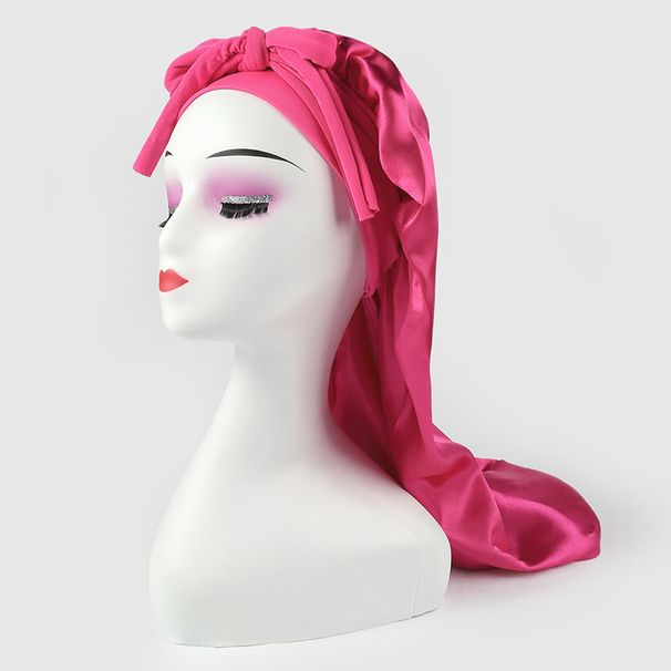 Langes Satin-Stirnband für langes Haar, Hut, Schleife, Schlummertrunk, Kopfschmuck, Haarschmuck, High-End_voghion.com