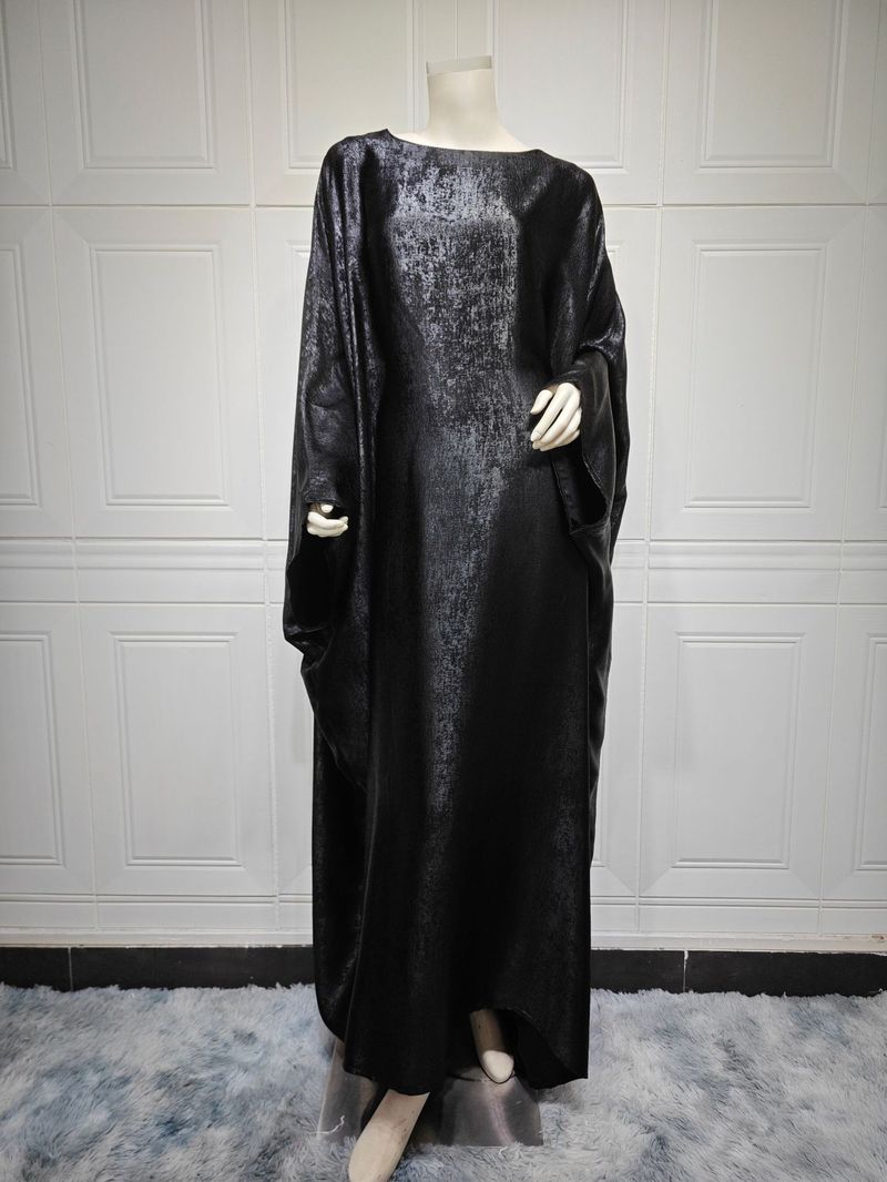 Damenbekleidung Robe Oberbekleidung Sommer Moderne muslimische Mode Silber heißes weiches Kleid_voghion.com