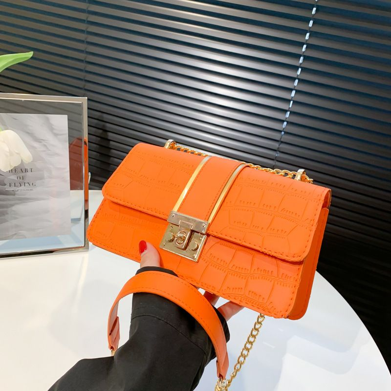 Taschen Unterarm Neue Herbst Coreano Mode Kette Trendy Textur Casual Stein Muster Pendler Schulter Tasche_voghion.com