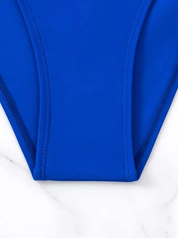 Maillot de bain une pièce à manches longues en maille avec ceinture et imprimé taille haute et cordon de serrage pour femme_voghion.com