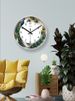Yipula 7005 Wohnzimmer Kreative nordischen chinesischen Stil minimalistischen stillen neuen runden Wanduhr Pfau_voghion.com