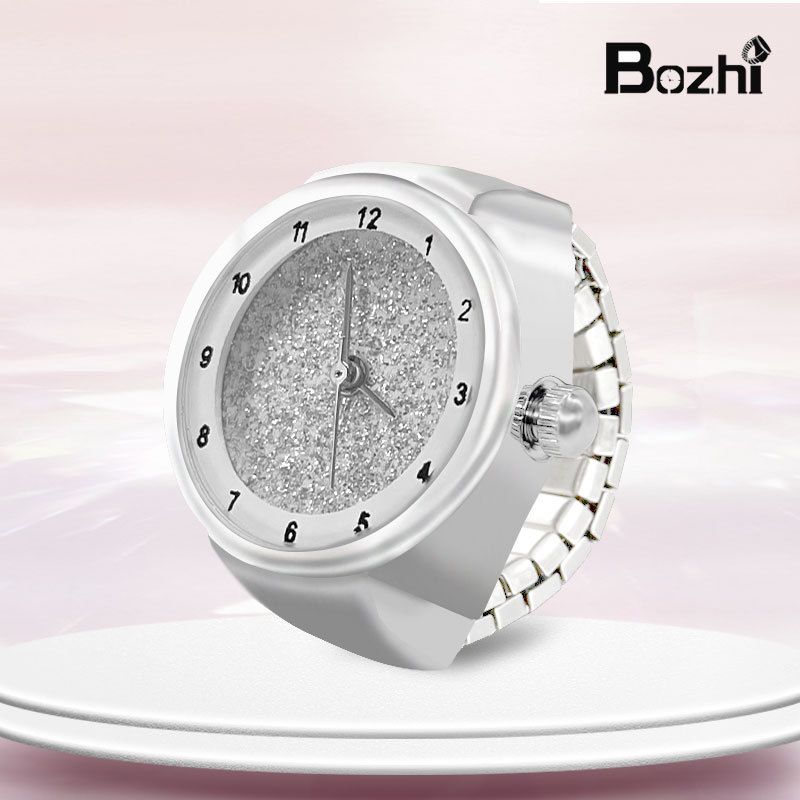 Ringhorloge Starry Sky Heren- en dameshorloge Quartz-horloge Ring Mini-armband kan de tijd bijhouden_voghion.com
