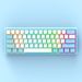 60% White RGB 61 Keys PBT Computer Gaming Usb Wired Light Led Gamer Mechanical Keyboard_voghion.com