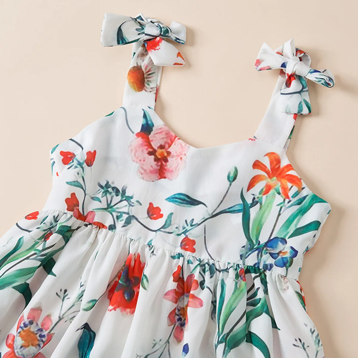 Robe mère-fille à bretelles, motif floral, pour enfant, commerce extérieur, européenne et américaine, YY0009_voghion.com