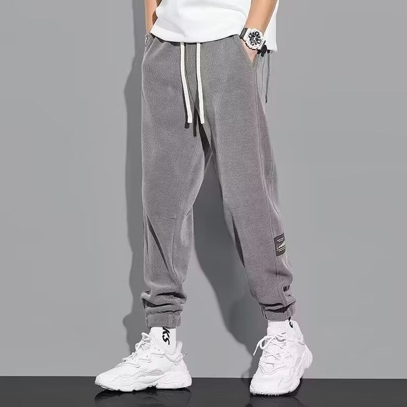 Herrenbekleidung Herren Casual All-Match-Hosen Cord-Sporthosen Winter plus Samt verdickte All-Match-Hosen mit lockeren, warmen Bündchen_voghion.com