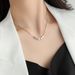 Silver Fragment Necklace Women, Ins Style, Niche, Simple, Versatile, High-End Design, Minimalist Choker, Gift For_voghion.com