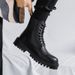 Unbeatable Quality Netizen Martin Men's High Bang Trendy Spring And Autumn British Style Mid Top Shoes Heightened Black Leather Boots_voghion.com