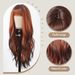 Auburn Wig For Women Reddish Brown Long Wavy Wig With Bangs Copper Red Cosplay Wig Natural Glueless Synthetic Curly Red Wig For Daily Party Use Soft_voghion.com