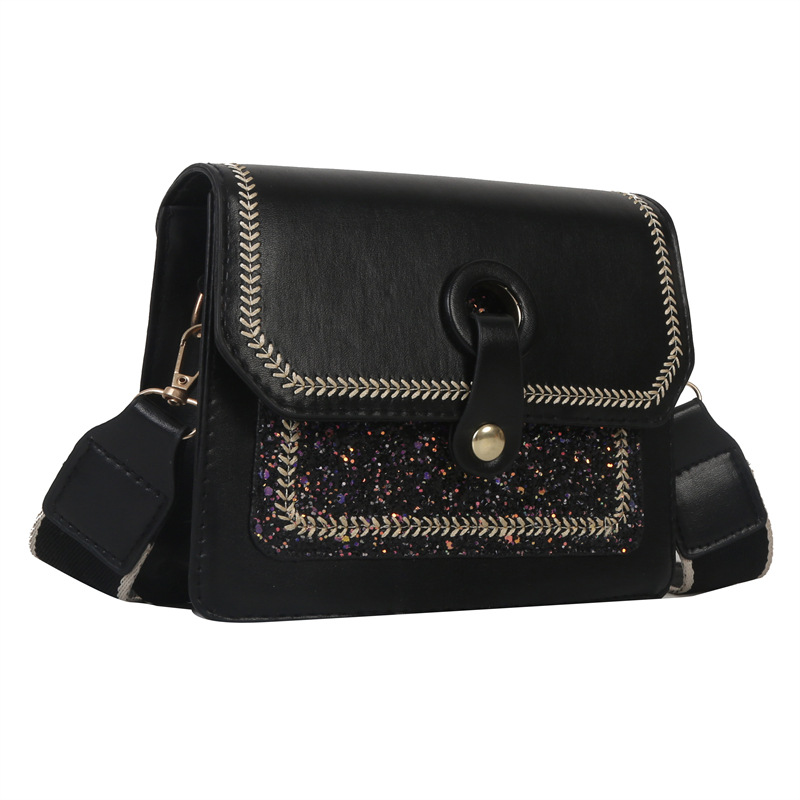 2023 new women's bag high-end niche design fashion retro small square bag contrasting color single shoulder Messenger bag_voghion.com