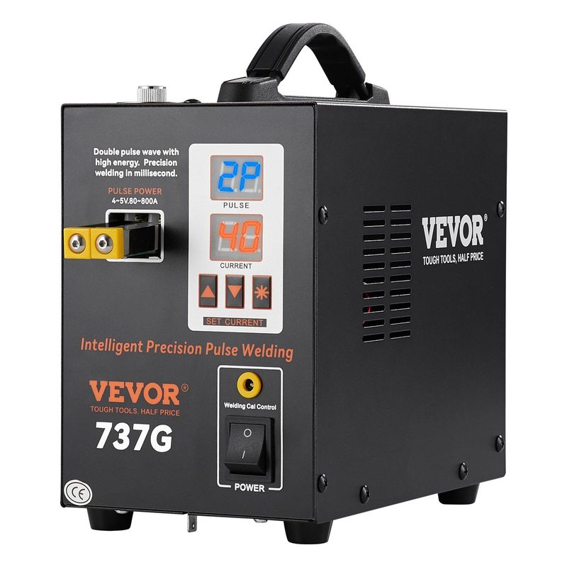 VEVOR Battery Spot Welder, 737G Pulse Spot Welder, Portable High-Power Battery Welding Machine Soldering Station With 2 Welding Modes And LED Lighting For 0.12mm Pure Nickel, 18650 14500 Battery Pack_voghion.com