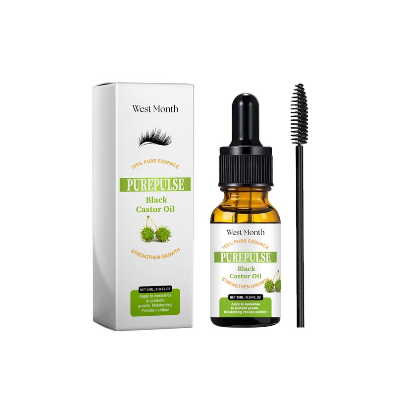 West Month castor oil naturally curls curls, black beautiful, gentle and non smudging eyelash liquid_voghion.com