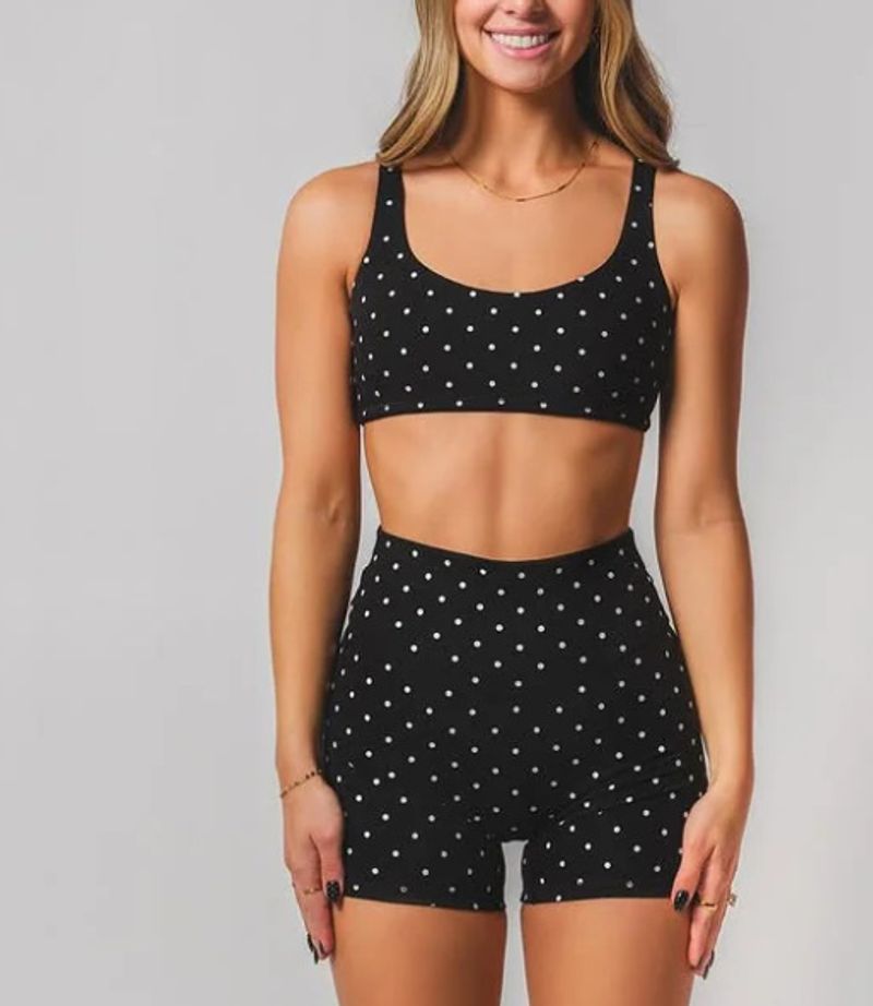 Costume da bagno a due pezzi a pois, comodo e casual, da donna_voghion.com