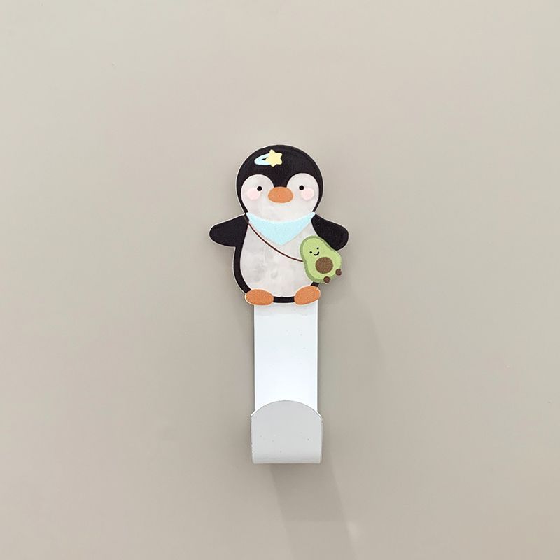 Inodoro para mascotas con diseño de animales de dibujos animados, adhesivo para pared, sin taladro, con llave, para colgar ropa_voghion.com
