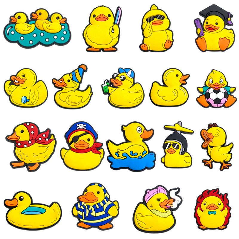 18 Cartoon Duck Shoes Set Flower Shoe Buckle Personality DIY Sandal Accessories Shoe Decoration_voghion.com