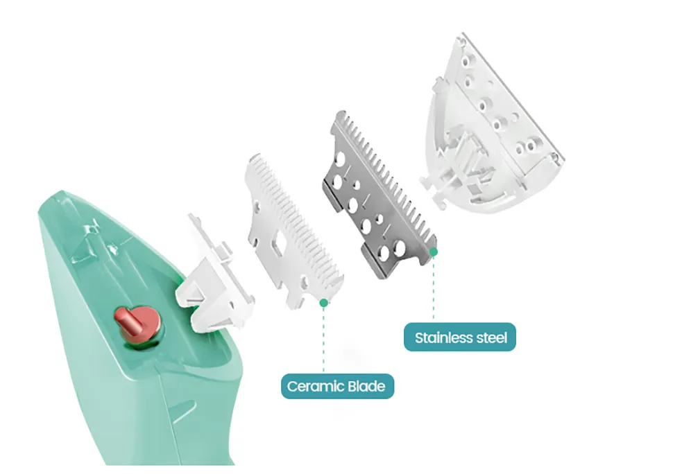Quiet Baby Hair Clipper Electric Rechargeable Kids Hair Trimmer for Children Grooming Haircut Machine Ceramic Blade Waterproof_voghion.com