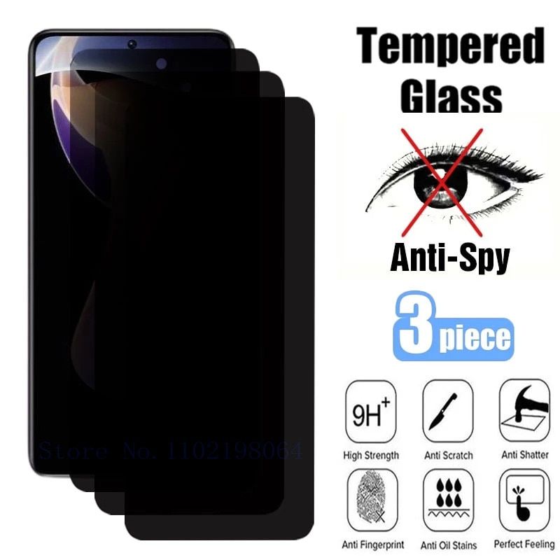 Privacy Anti Spy Screen Protector For Xiaomi Redmi Note 11 Pro 10 12 9 8 7 9s 10s 11s 12s 10C 10A 9T 9C NFC 9A Tempered Glass_voghion.com