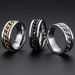 Spin Rotating Anxiet Fidget Titan Ringe für bunte Edelstahl Kette Finger Männer Ring Punk Rock Hippie_voghion.com