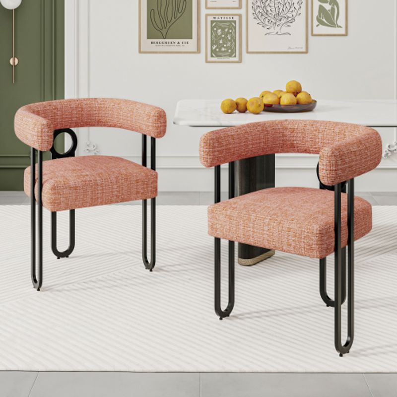 Esstisch Und Stühle Set Von Zwei, Chenille Esszimmerstuhl Set Mit Runder Rückenlehne Design, Bequeme Küchenstühle Esstisch Und Stühle, Bequeme Moderne Esszimmerstühle Für Esszimmer Wohnzimmer Schlafzi_voghion.com
