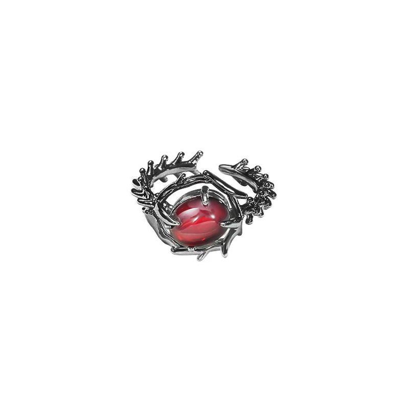 Thorn Red Unisex Dark Style Nischendesign Paarringe High-End offener Ring_voghion.com