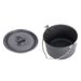 Large Camping Cookware Set - Outdoor Hanging Pot & Non-Stick Soup Pan (Portable & Multi-Functional) - BBQ Picnic & Backpacking Essentials_voghion.com