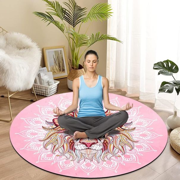 Yogamatten Suède Natuurlijke Rubber Meditatiemat Grote Ronde Mat Meditatie Meditatie Omgekeerde Mat Ondersteuning Antislip SGS Gecertificeerd_voghion.com