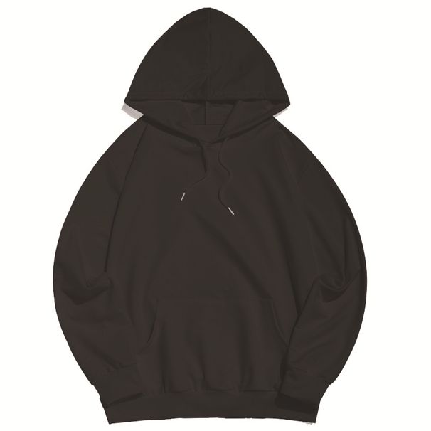 Voľná mikina s kapucňou pre pánov a ženy s prefabrikovaným vzorom a plyšovou hrubou mikinou_voghion.com