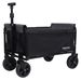 All-in-One Convertible Folding Camping Wagon Cart: Bench Seat, Storage Compartment & Included Dog Tether, Black/Gray_voghion.com