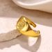 New Snake With Four Pointed Star Leaf Shaped Men's And Women's Open-ended Ring, Lava Ring_voghion.com