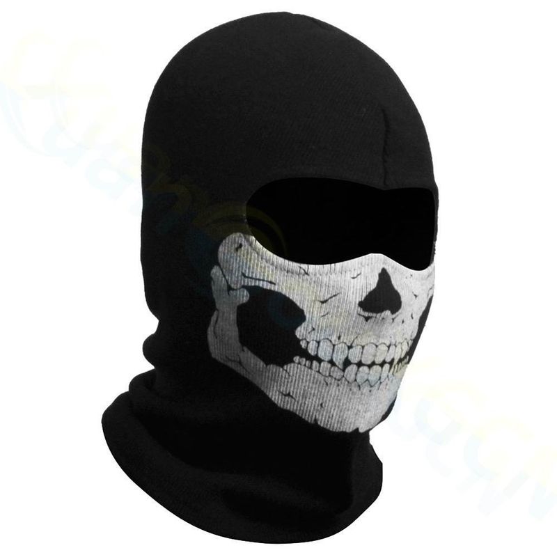 Call Of Duty MW2 Ghost Mask, Skull Balaclava Headgear For Cosplay, Video Game Party Costume Accessory_voghion.com