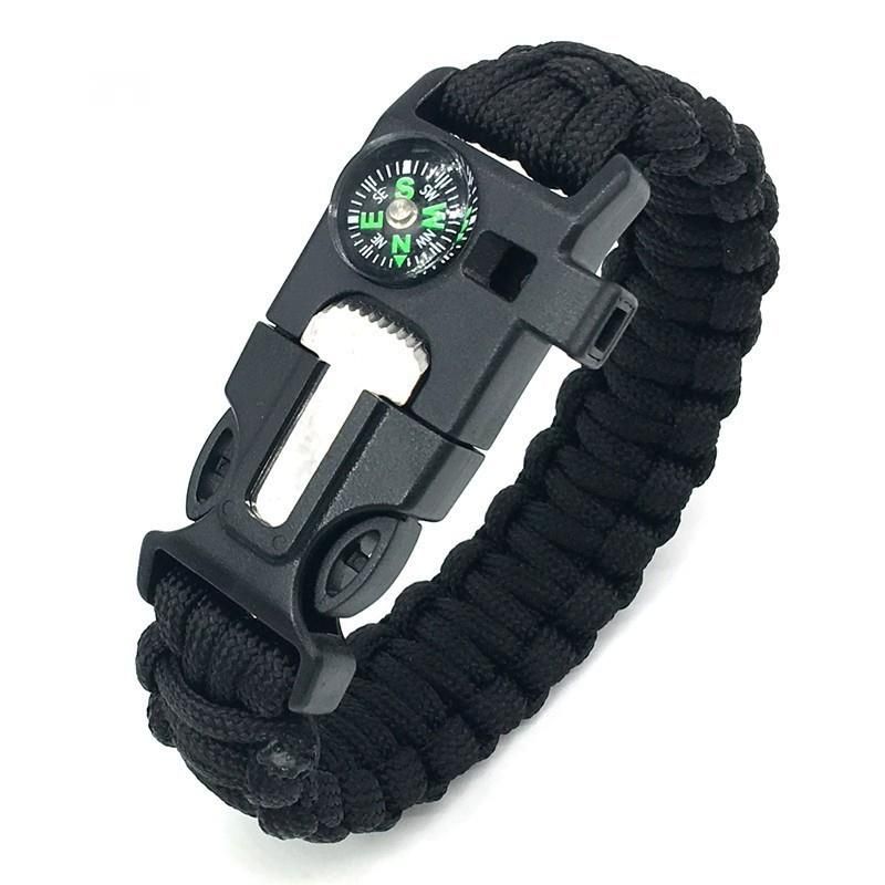 Survival Multifunktionales 5-in-1 Outdoor Paracord Camping Abenteuer Siebenkern Armband_voghion.com