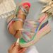 Women's Shoes Spring New Other Slippers Wedge Heels Colorful High Heels Rubber Color Shaped High Heel Sandals_voghion.com
