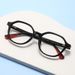 New anti blue student no degree flat light children's glasses, full soft frame TR90, cross mirror 5360_voghion.com