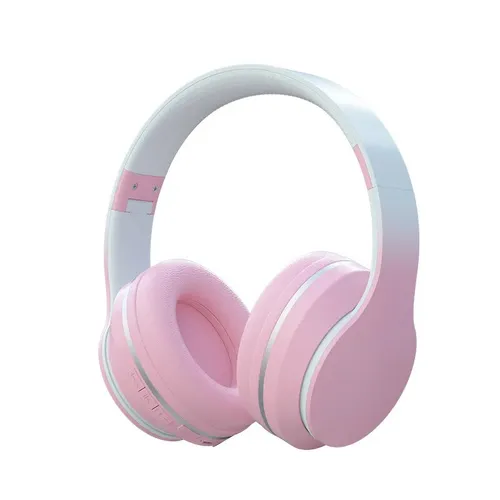 Casque Bluetooth casque sans fil musique dégradé couleur LED lumière chat oreille avec micro Gamer écouteur cadeaux de noël_voghion.com