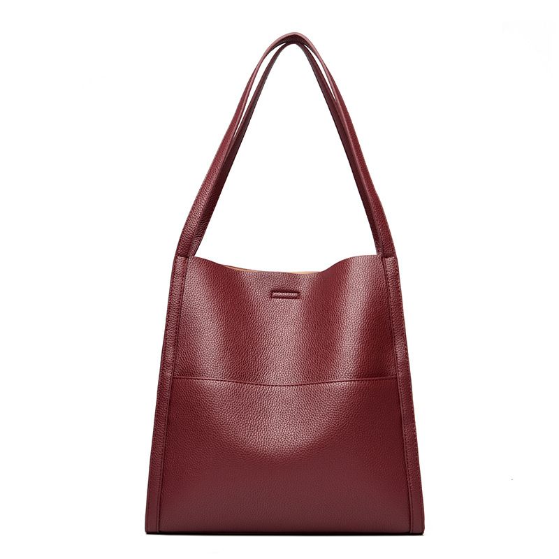 Women's Bucket Bag Shoulder Bag Light Luxury Bucket Bag Texture Large Capacity Commuter Premium Sense Tote Bag_voghion.com