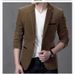 Brand Clothing Men Blazer Fashion Cotton Suit Blazer Slim Fit Masculine Blazer Casual Solid Colr Male Suits Jacket_voghion.com