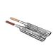 Käfig Wurst Korb Holzgriff Fleisch Zange BBQ Hot Dog Rack_voghion.com