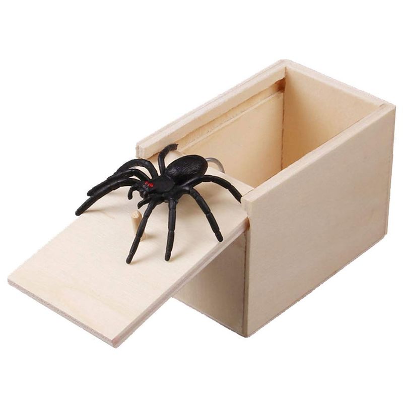 ToysMall Ahşap Şaka Kutusu Sahte Hile Oyuncak Ahşap Simülasyon Örümcek Korkutma Kutusu Partiler İçin_voghion.com