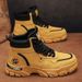 Martin 2024 autumn new British style workwear big yellow men's high top outdoor waterproof leather boots_voghion.com