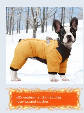 Vêtements transfrontaliers pour animaux de compagnie d'automne et d'hiver, veste réfléchissante chaude pour chien, vêtements rembourrés en coton imperméables et coupe-vent pour chien en stock en gros_voghion.com