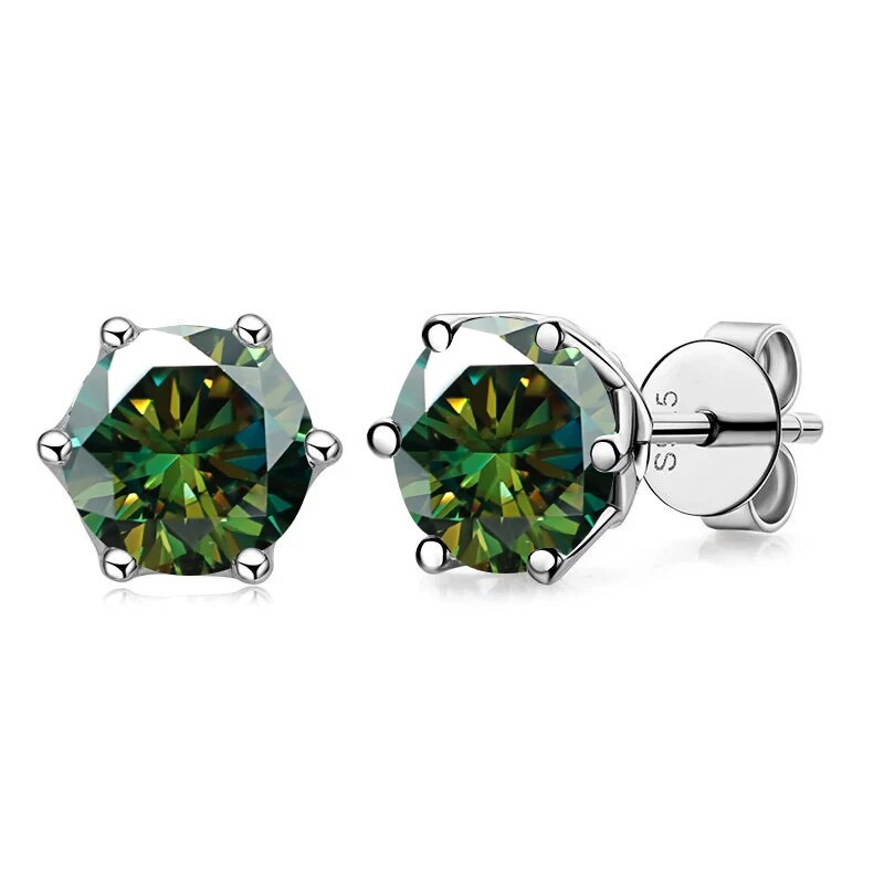 Tancise Echt 1 CT D Farbe Moissanite Stud Ohrringe Für Frauen Top Qualität Sterg Sier Sparkg Hochzeit Schmuck_voghion.com